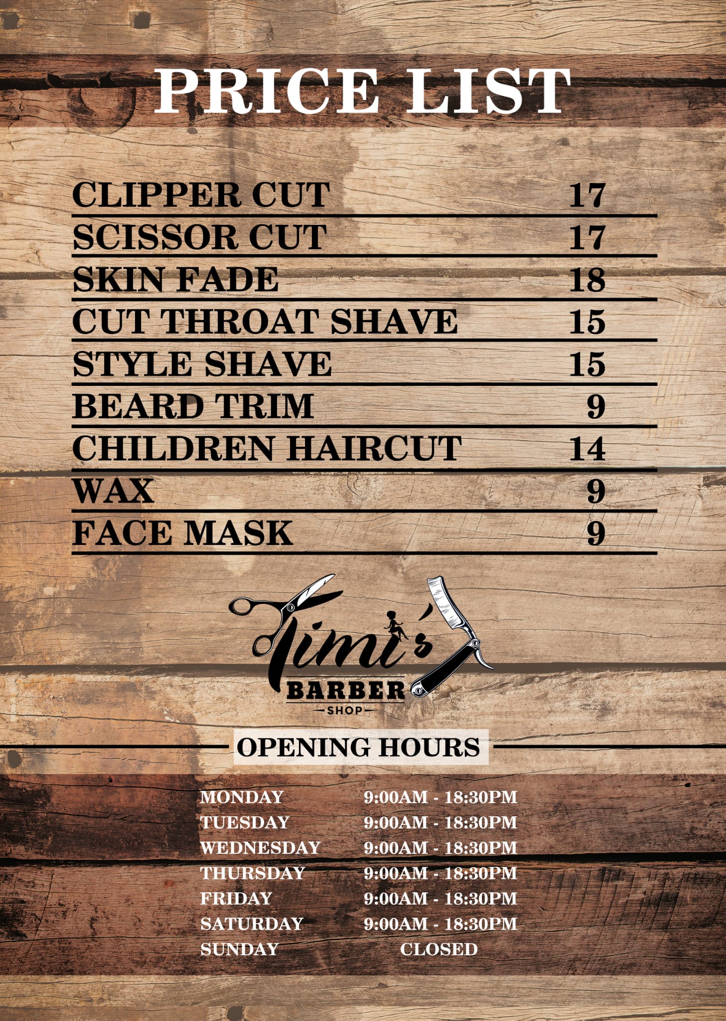 Timi's barbershop — their work